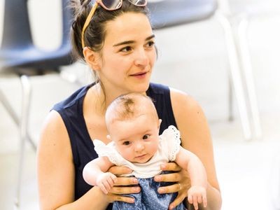 woman holding baby