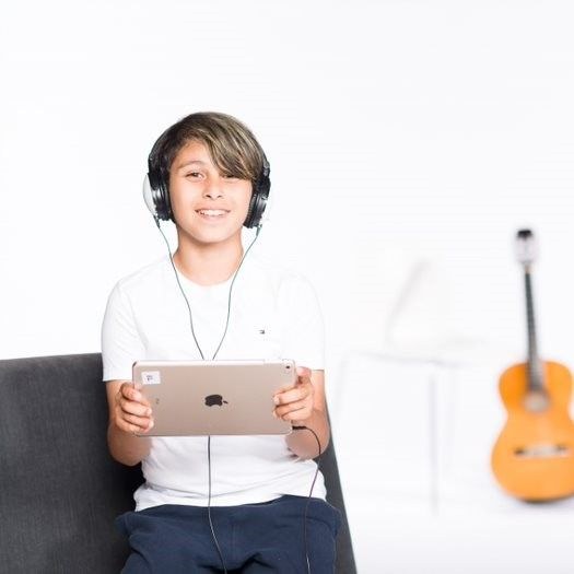 Boy with iPad