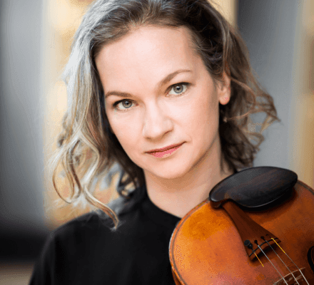 Hilary Hahn with Andreas Haefliger photo