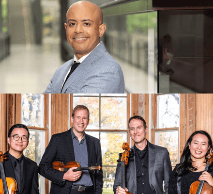 Stewart Goodyear with the New Orford String Quartet